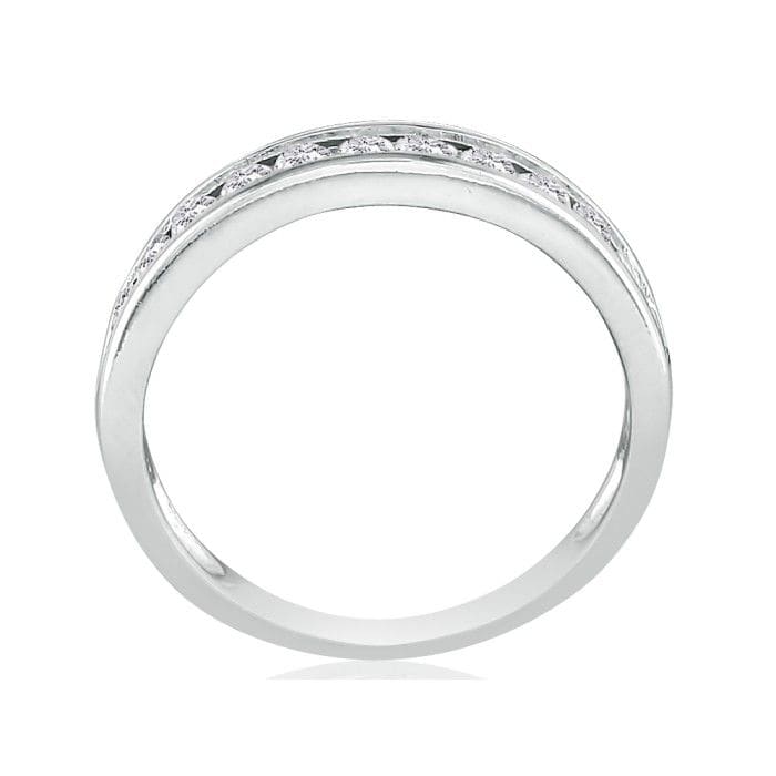 1/2 Carat Diamond Wedding Band In White Gold