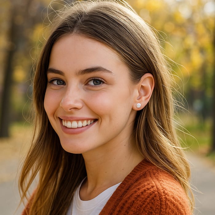 7mm Cultured Pearl Stud Earrings in 14 Karat White Gold