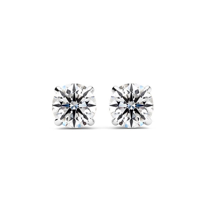 Nearly 1 Carat Lab-Grown Diamond Stud Earrings In 14 Karat White Gold