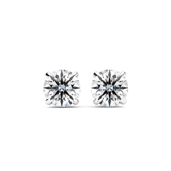 Nearly 3/4 Carat Lab-Grown Diamond Stud Earrings In White Gold