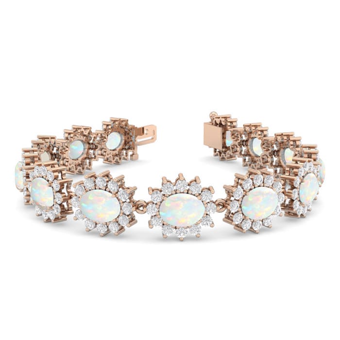 Diamond and opal bracelet cheap