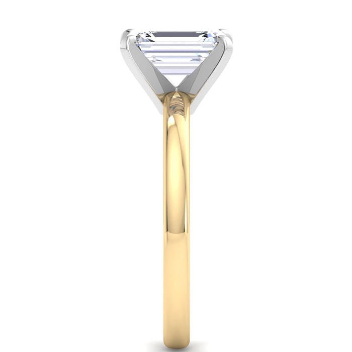 2 Carat Emerald Cut Lab Grown Diamond Ring In 14K Yellow Gold, Solitaire
