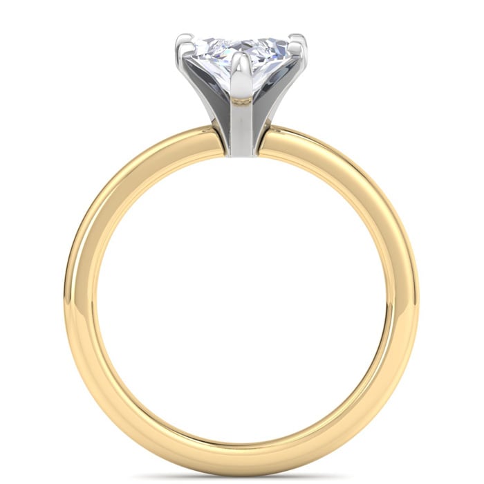2 Carat Marquise Shape Lab Grown Diamond Ring In 14K Yellow Gold, Solitaire