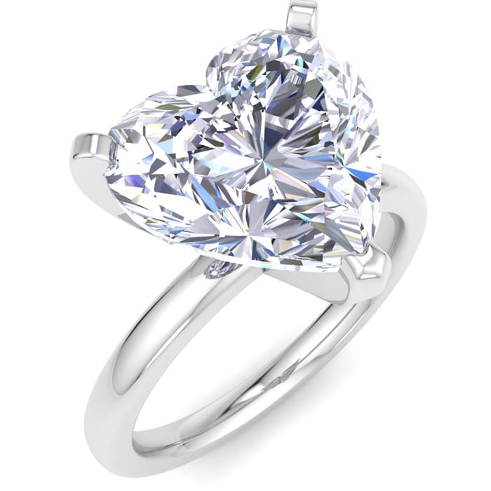 Heart shaped lab created diamond outlet ring