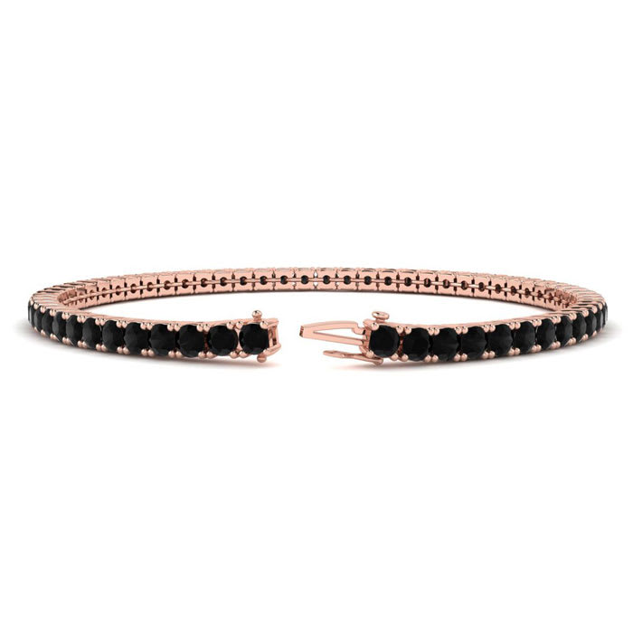 14 carat black sales diamond bracelet