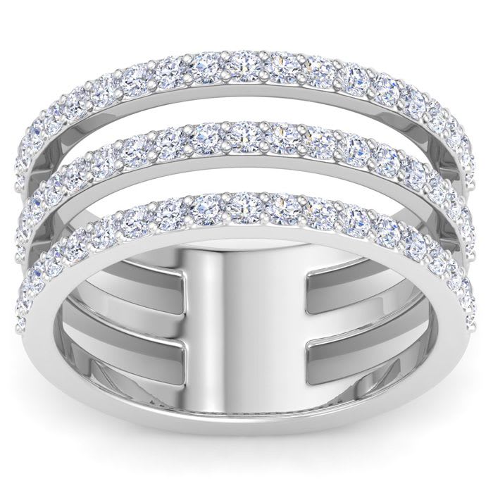 1 Carat Lab Grown Diamond Wrap Ring In 14 Karat White Gold
