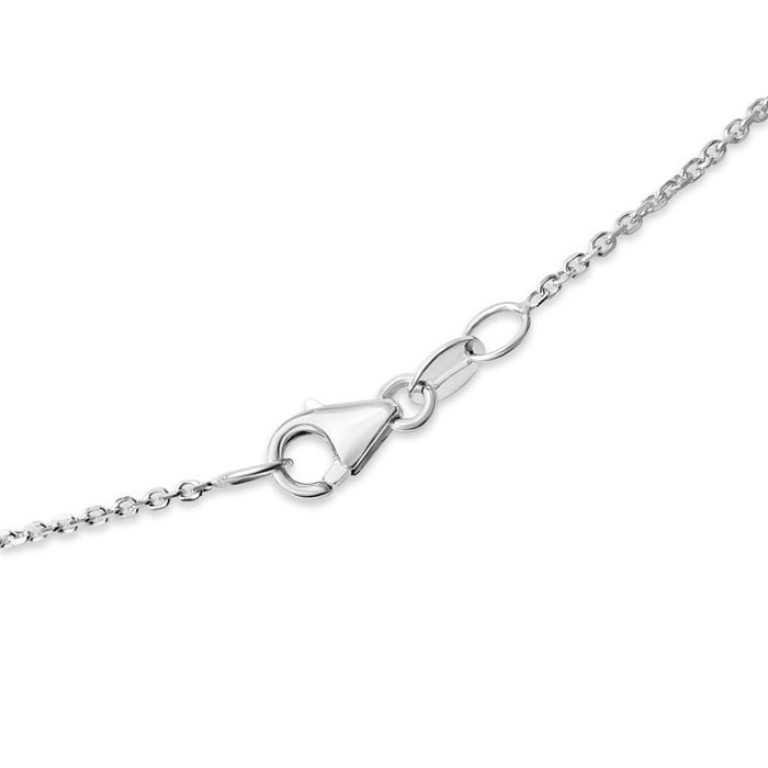 Star of David Necklace With 3/4 Carat Heart Shape Lab Grown Diamond In 14K White Gold, 16-18 Inches