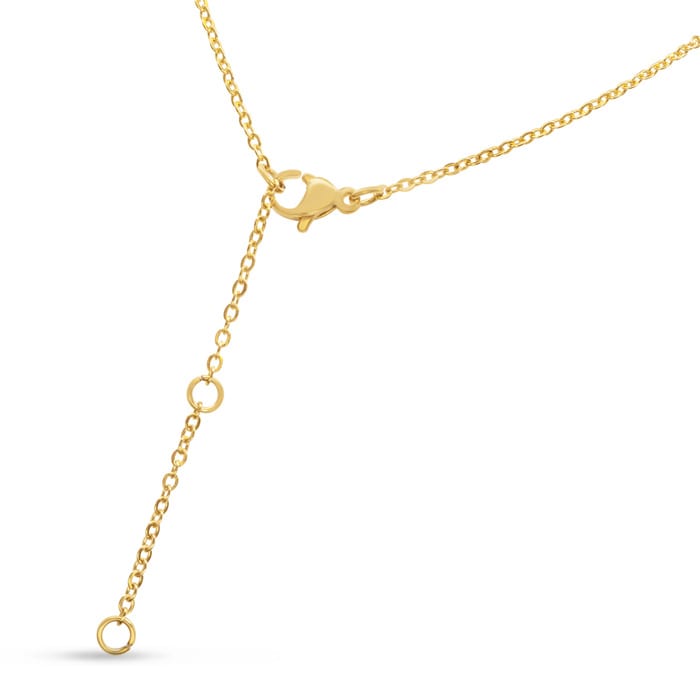 Izzy Name Necklace In Yellow Gold Overlay 8MM 16 Inch Chain
