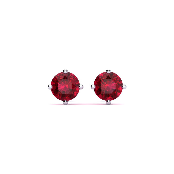 Ruby Earrings July Birthstone 1 2 Carat Natural Ruby Stud
