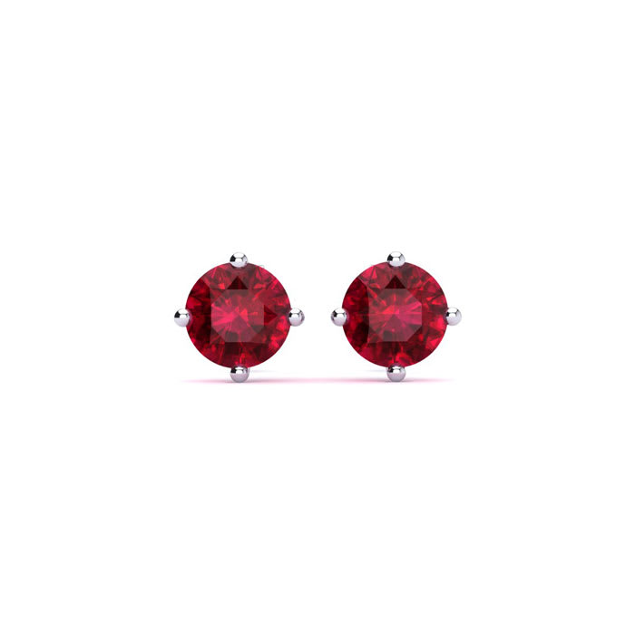 Ruby Earrings | July Birthstone | 1/2 Carat Natural Ruby Stud