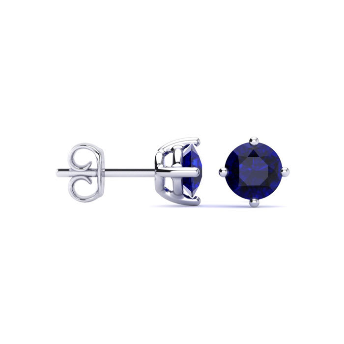 Silver and sapphire on sale earrings