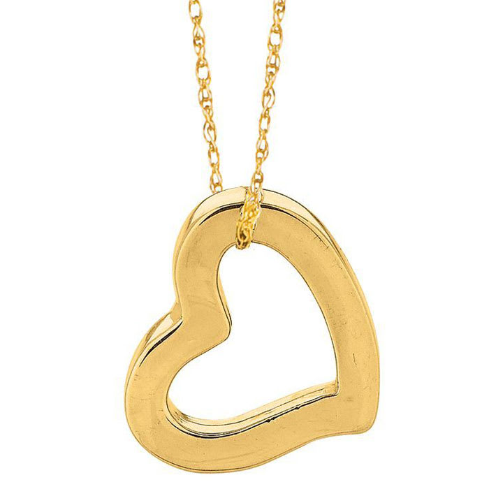 Heart Necklace Gold Heart Necklace