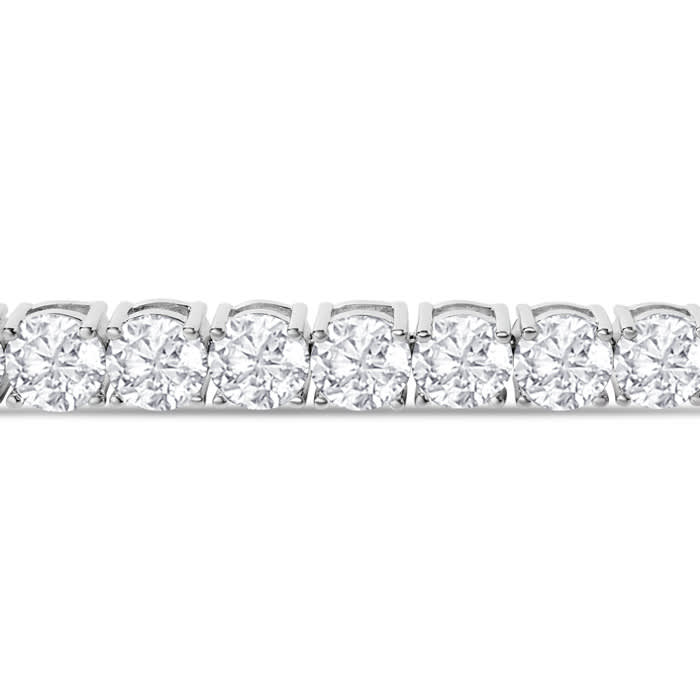 23 Carat Lab Grown Diamond Tennis Bracelet In 14 Karat White Gold, 7 1/4 Inches