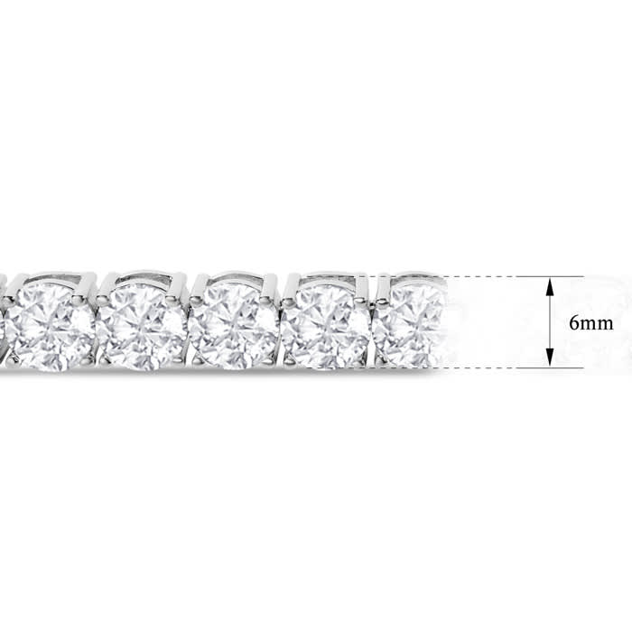 23 Carat Lab Grown Diamond Tennis Bracelet In 14 Karat White Gold, 7 1/4 Inches