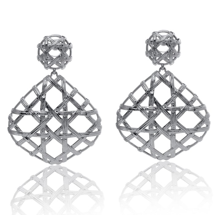 KENDRA SCOTT -  Natalie Rhodium Plated Statement Earrings