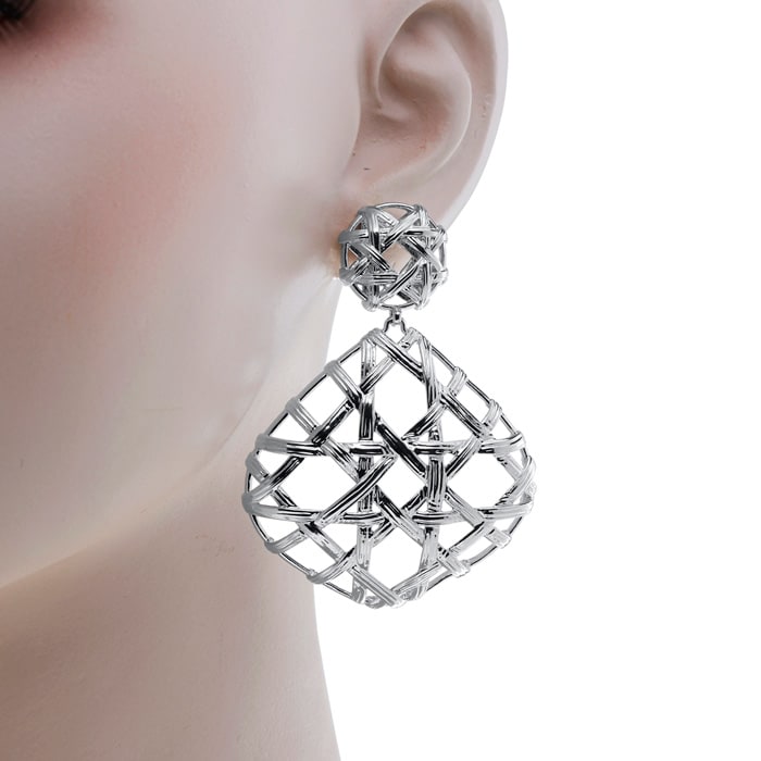 KENDRA SCOTT -  Natalie Rhodium Plated Statement Earrings