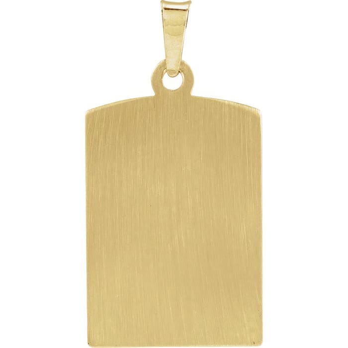 14 Karat Yellow Gold St. Christopher Medal Necklace, 25x13mm