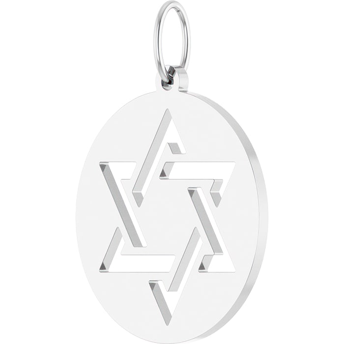 Sterling Silver Star Of David Necklace, 20x15mm