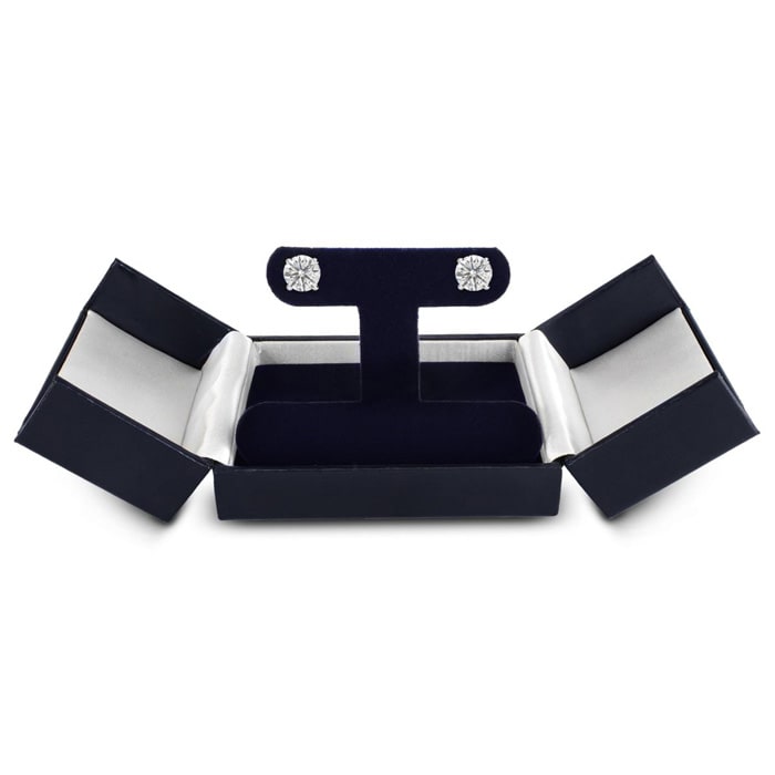 2 Carat Diamond Stud Earrings In 10 Karat White Gold