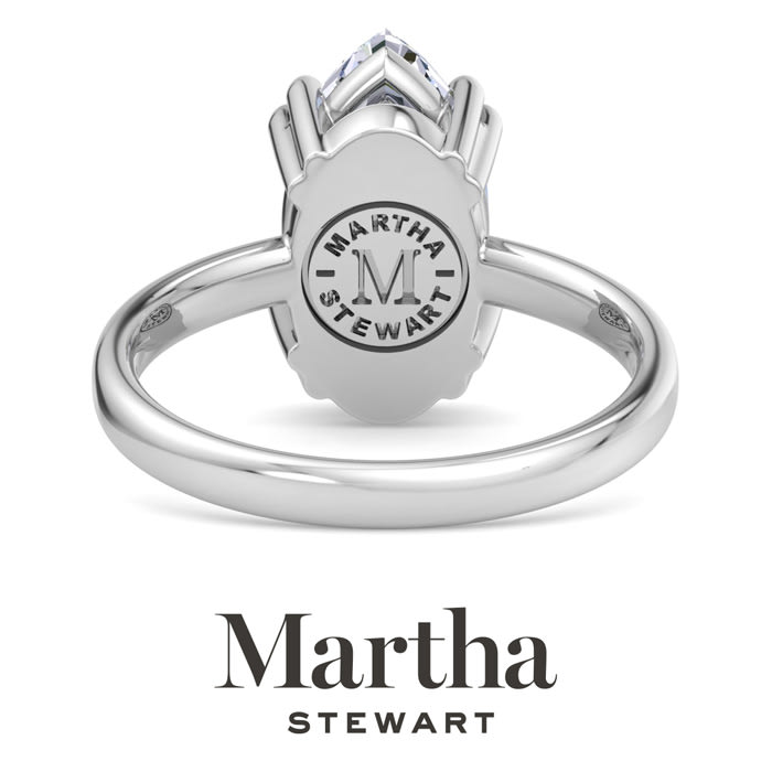 Martha Stewart 2 Carat Marquise Shape Lab Grown Diamond Solitaire Engagement Ring In 14K White Gold