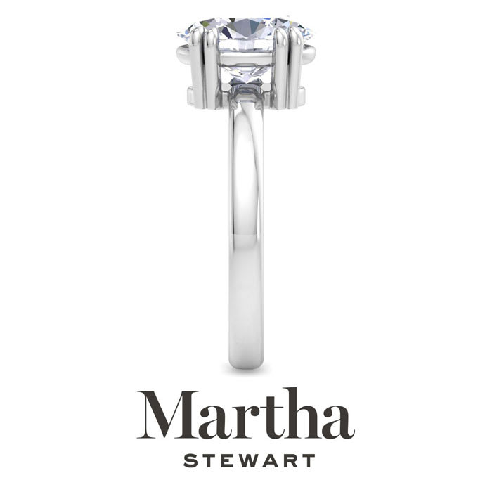 Martha Stewart 2 Carat Oval Shape Lab Grown Diamond Solitaire Engagement Ring In 14K White Gold