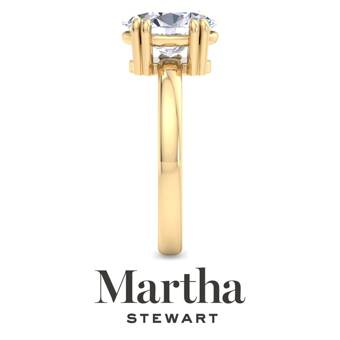 Martha Stewart 2 Carat Oval Shape Lab Grown Diamond Solitaire Engagement Ring In 14K Yellow Gold