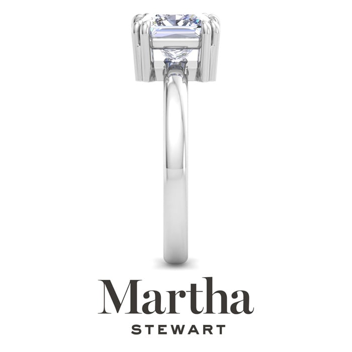 Martha Stewart 2 Carat Princess Cut Lab Grown Diamond Solitaire Engagement Ring In 14K White Gold