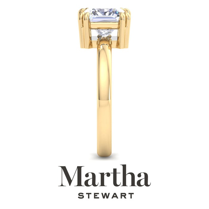 Martha Stewart 2 Carat Princess Cut Lab Grown Diamond Solitaire Engagement Ring In 14K Yellow Gold