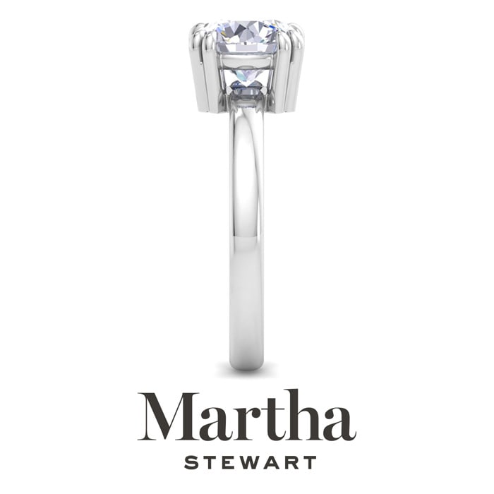 Martha Stewart 2 Carat Round Shape Lab Grown Diamond Solitaire Engagement Ring In 14K White Gold