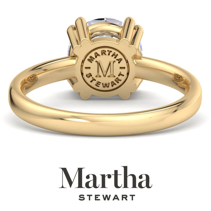 Martha Stewart 2 Carat Round Shape Lab Grown Diamond Solitaire Engagement Ring In 14K Yellow Gold