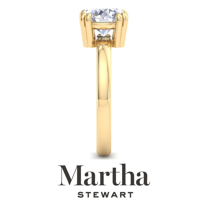 Martha Stewart 2 Carat Round Shape Lab Grown Diamond Solitaire Engagement Ring In 14K Yellow Gold