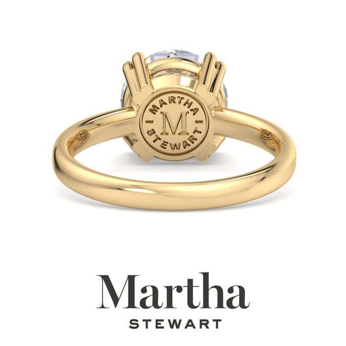 Martha Stewart 3 Carat Round Shape Lab Grown Diamond Solitaire Engagement Ring In 14K Yellow Gold