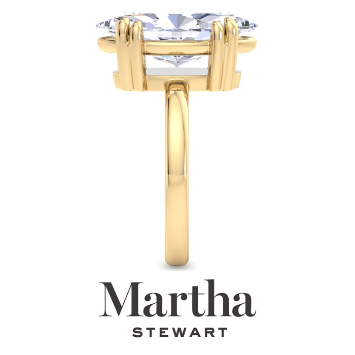 Martha Stewart 5 Carat Marquise Shape Lab Grown Diamond Solitaire Engagement Ring In 14K Yellow Gold