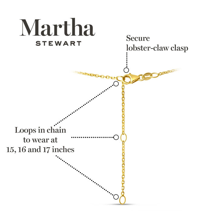 Martha Stewart 2 1/4 Carat Lab Grown Diamond Halo Necklace In 14K White Gold