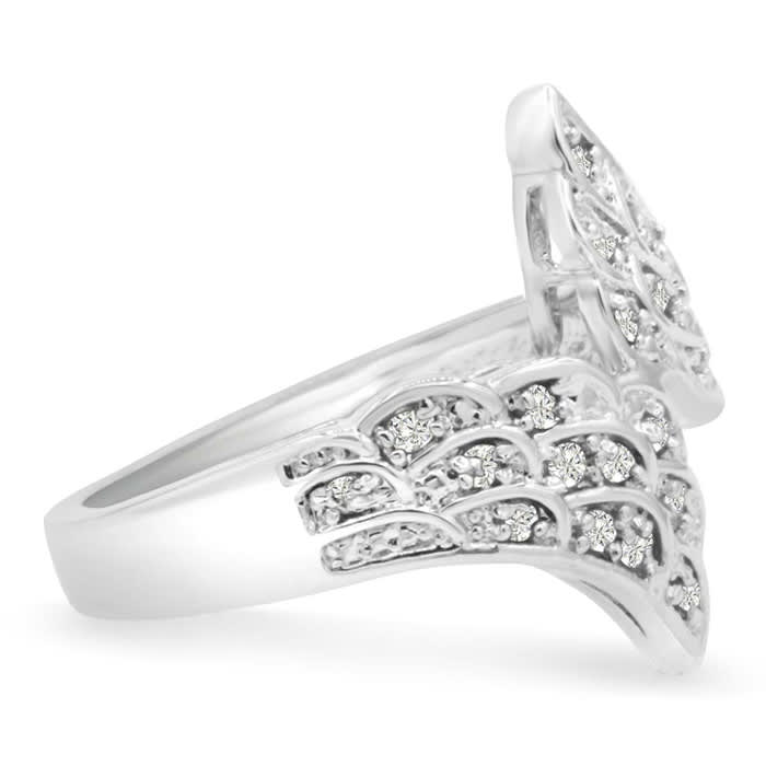 Natural 1/3 Carat Diamond Wing Ring
