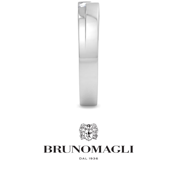 Bruno Magli Mens 1/4 Carat Princess Cut Lab Grown Diamond Floating Solitaire Ring In Sterling Silver