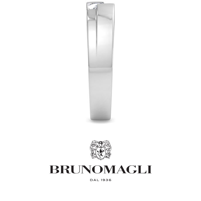 Bruno Magli Mens 1/2 Carat Princess Cut Lab Grown Diamond Floating Solitaire Ring In Sterling Silver