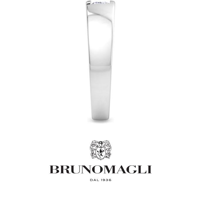 Bruno Magli Mens 3/4 Carat Emerald Cut Lab Grown Diamond Floating Solitaire Ring In Sterling Silver