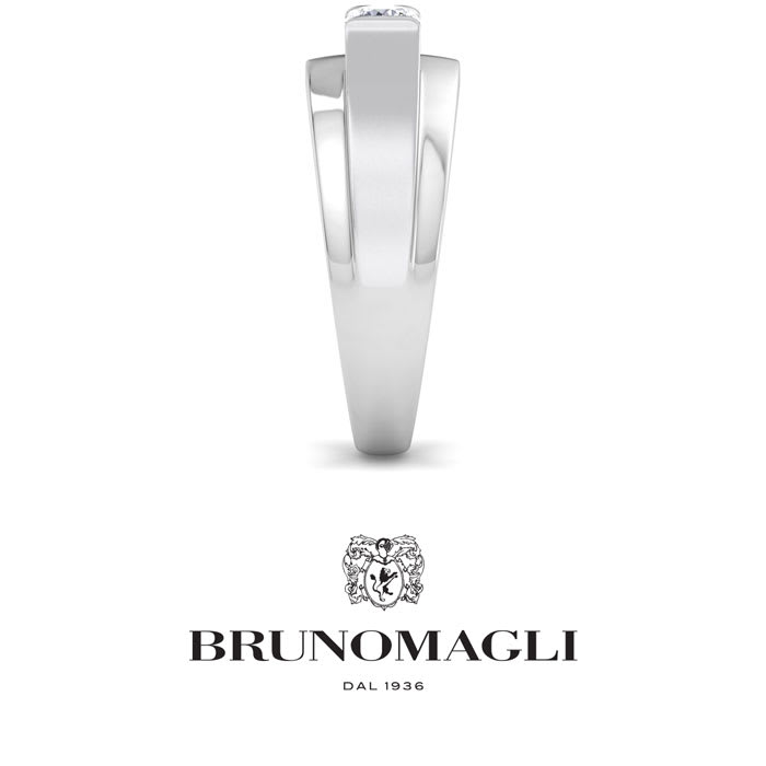 Bruno Magli Mens 1/3 Carat Round Shape Lab Grown Diamond Solitaire Ring In Sterling Silver