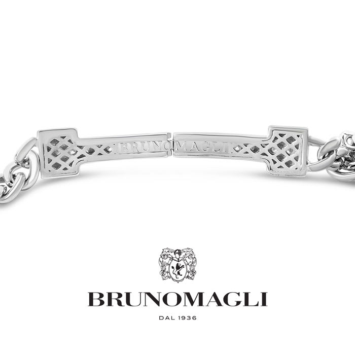 Bruno Magli Mens Pietro 1/2 Carat Lab Grown Diamond Bracelet In Sterling Silver, 8 Inches