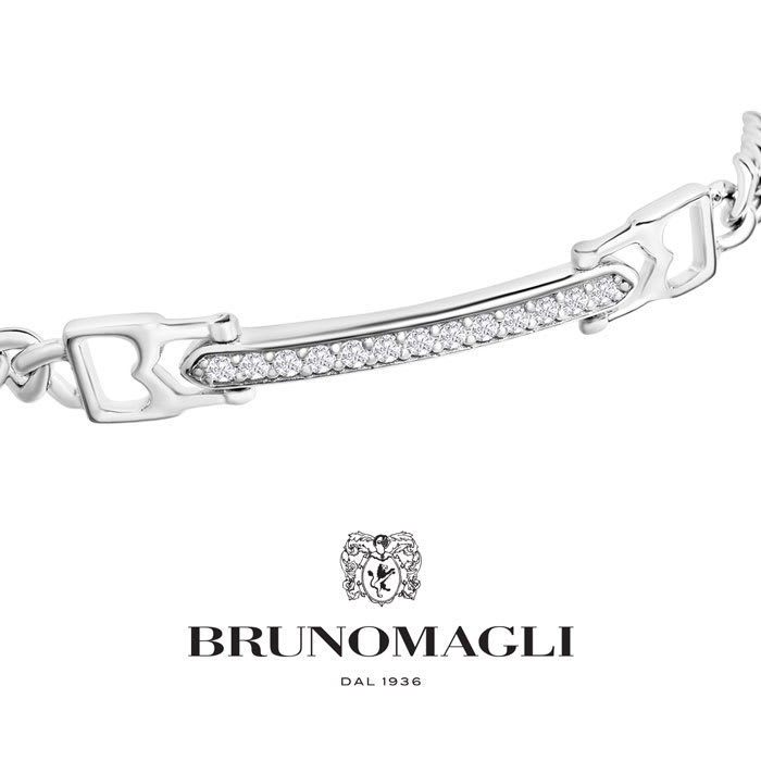 Bruno Magli Mens Daniele 1/3 Carat Lab Grown Diamond Bracelet In Sterling Silver, 8 Inches