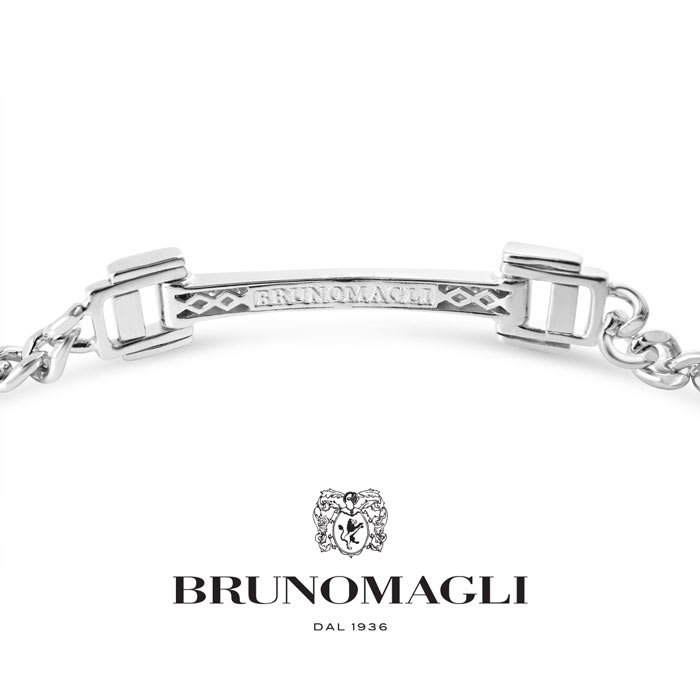 Bruno Magli Mens Emanuele 1/3 Carat Lab Grown Diamond Bracelet In Sterling Silver, 8 Inches