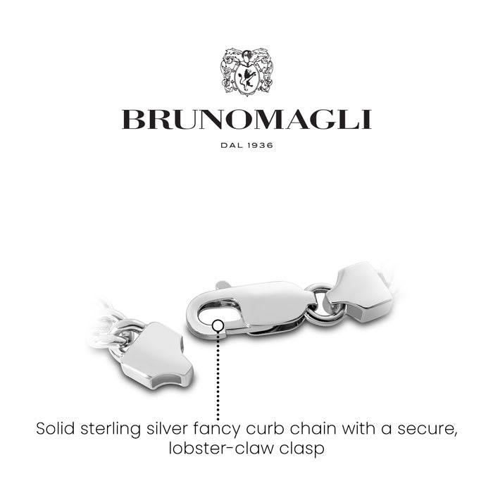 Bruno Magli Mens Giuseppe 1 1/2 Carat Lab Grown Diamond Bracelet In Sterling Silver, 8 Inches