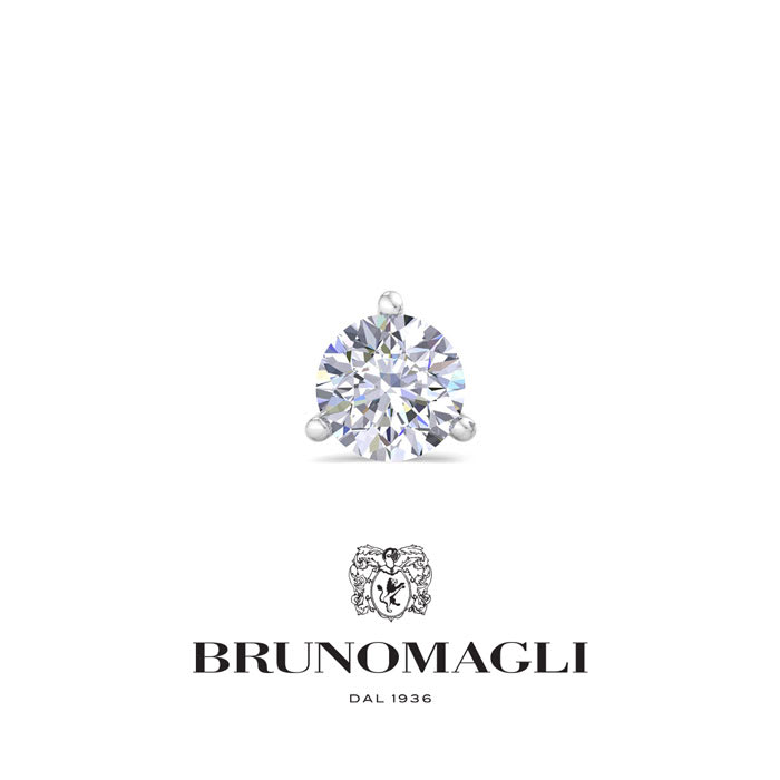 Bruno Magli Mens 3/4 Carat Lab Grown Diamond Martini Stud Earring In Sterling Silver