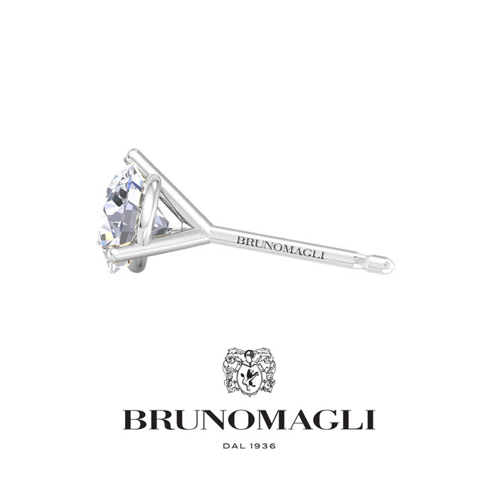 Bruno Magli Mens 3/4 Carat Lab Grown Diamond Martini Stud Earring In Sterling Silver