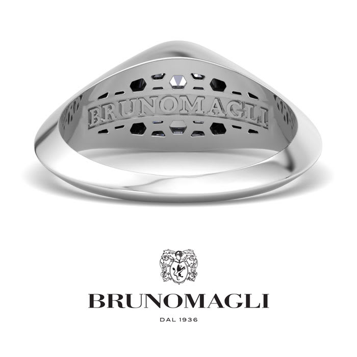 Bruno Magli Mens 1 Carat Round Shape Lab Grown Diamond Solitaire Ring In Sterling Silver