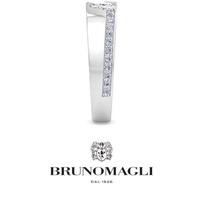 Bruno Magli Mens 1 Carat Oval Shape Lab Grown Diamond Floating Ring In Sterling Silver