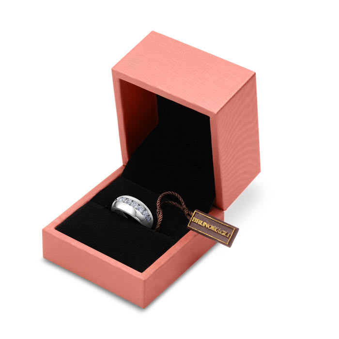 Bruno Magli Mens 1 Carat Classic Lab Grown Diamond Ring In Sterling Silver