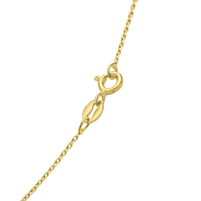 1/8 Carat Citrine Solitaire Necklace In Yellow Gold With Free Chain