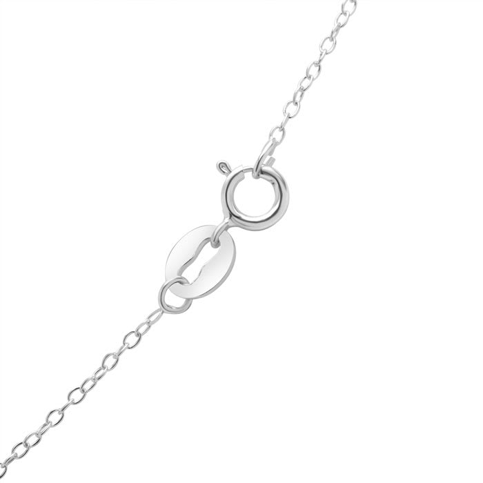 1/2 Carat Pink Topaz Solitaire Necklace In White Gold With Free Chain